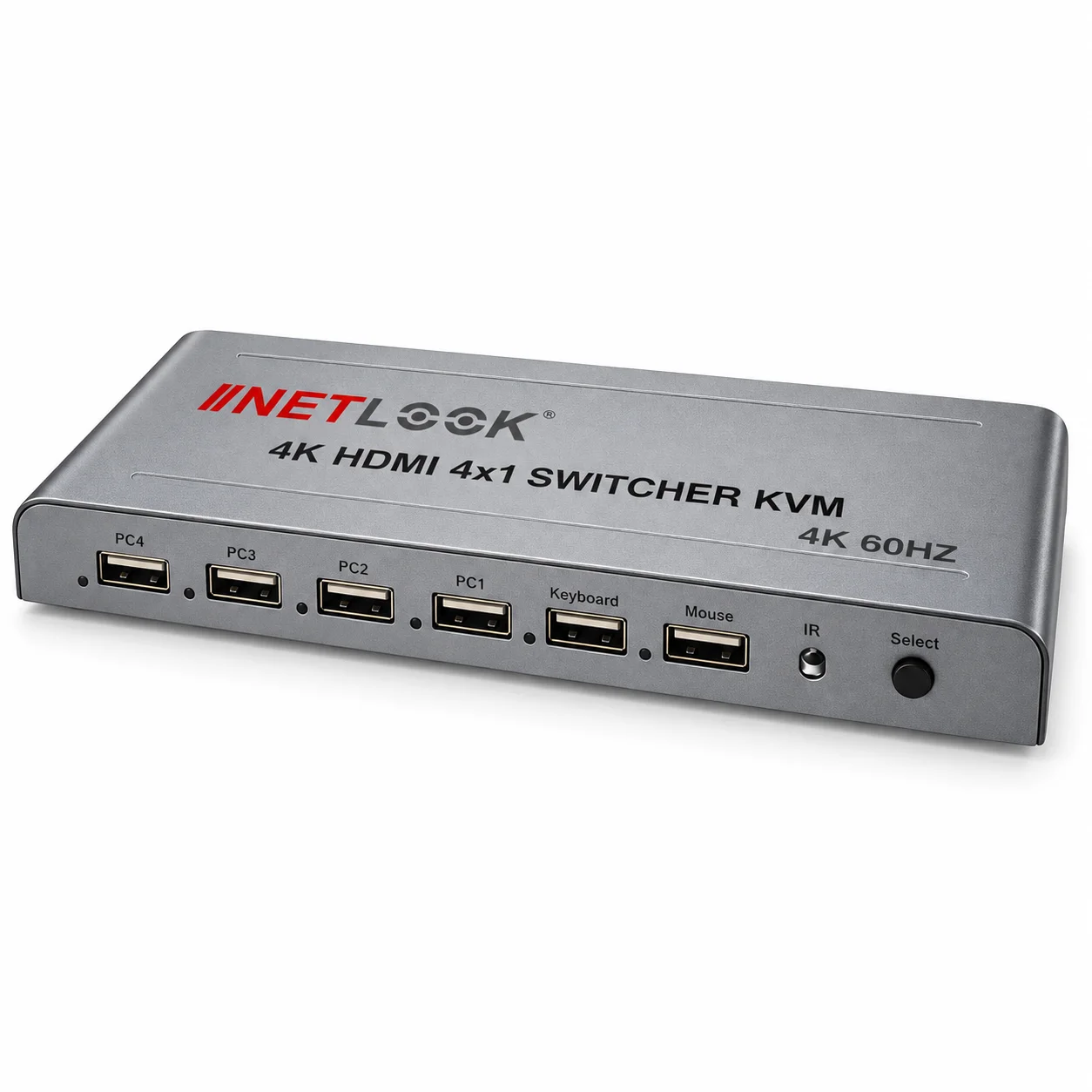 Netlook NTL-4001-4K 4K HDMI 4x1 KVM Switcher – 4K 60Hz