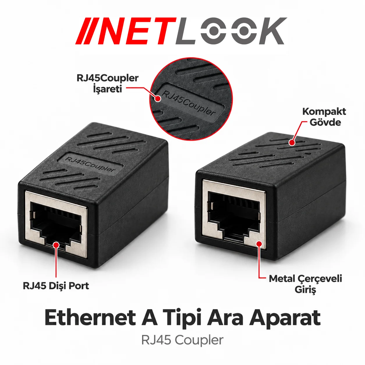 Netlook NTL-CAT6A-DD CAT6A Ethernet Ara Bağlantı